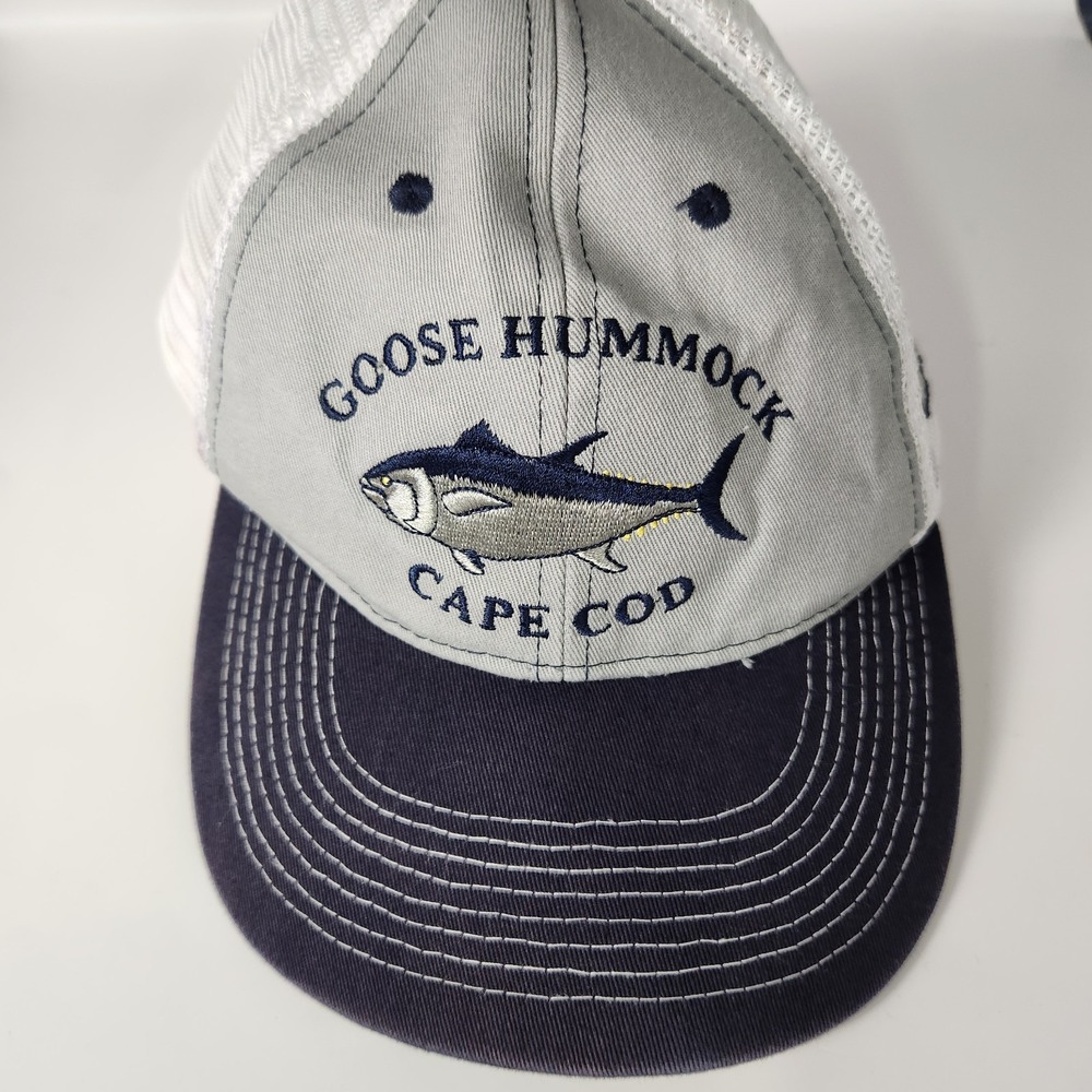 Goose Hummock Cape Cod Trucker‎ Hat Blue Fish Embroidered Snapback Cap